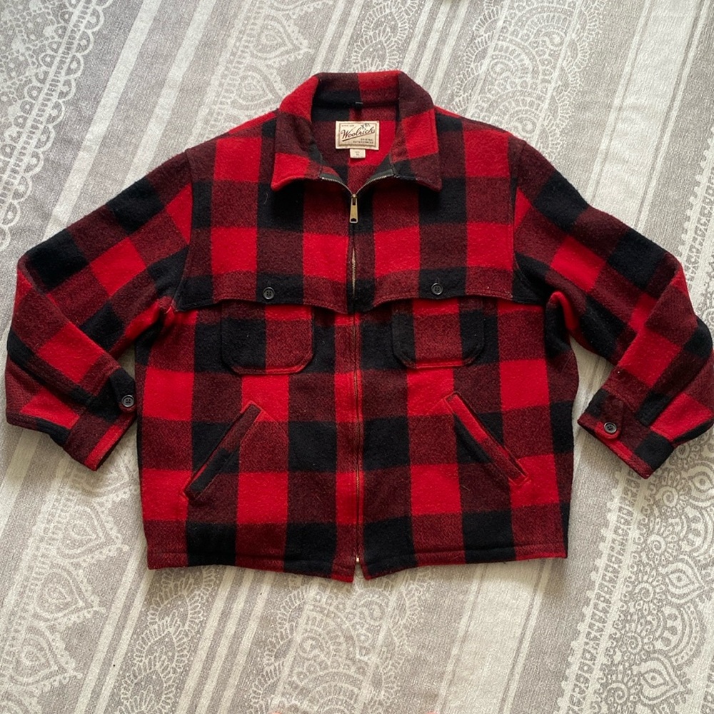 Woolrich Red and Black Plaid Jacket